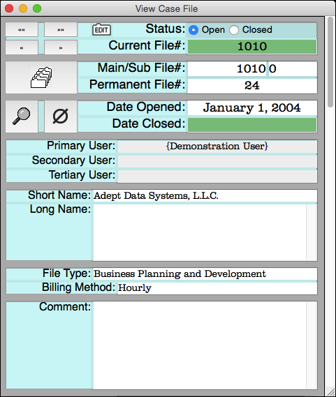 View Case File-Top